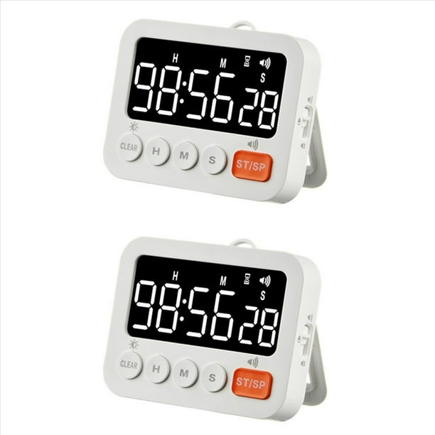 2X Temporizador de Cocina Temporizador Digital Cuenta Regresiva Manual Temporizador de Cocina Ducha de Cocina CronóMetro de Estudio Gadget de Cocina