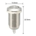 thumbnail image 3 of Unique Bargains Latching Metal Push Button Switch 10mm Mounting Dia 1NO 1NC COM DC 30V 0.1A, 3 of 5
