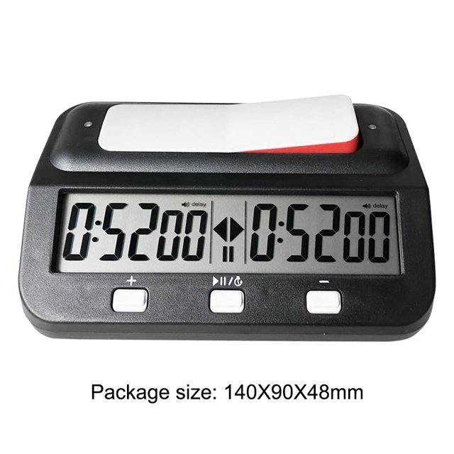 Reloj de ajedrez, temporizador de competición ligero para uso personal familiar (negro) Hugtrwg Para Estrenar