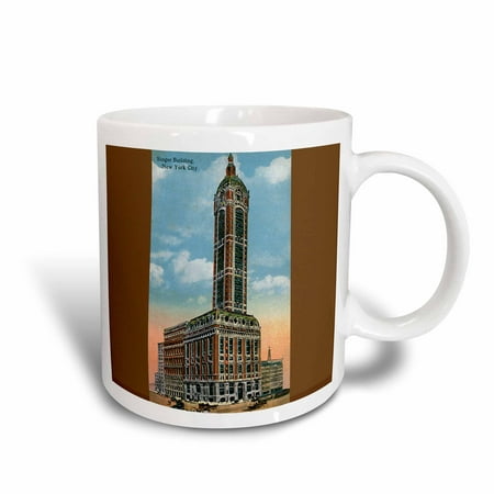 3dRose Singer Building New York City with Horses and Carriages in the Street - Ceramic Mug,