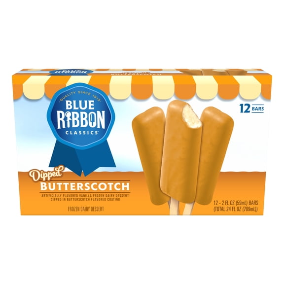 Blue Ribbon Classics Butterscotch Dipped Frozen Treat Bar, 12pk