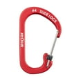 thumbnail image 2 of Nite Ize Aluminum SlideLock Carabiner - Daily Use & Lightweight Carabiner - Compact Aluminum Carabiner with Lock - Versatile Rectangular Carabiner - Size 4, Red (4 Pack), 2 of 8