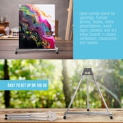 U.S. Art Supply 15 High Aluminum Tabletop Display Easel, Portable Artist Tripod Stand - Holds Canvas, Paintings, Books