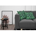 thumbnail image 3 of Ambesonne Leaf Throw Pillow Cover 2 Pack, Watercolored Forest Leaves, 24", Forest Green Dark Green, 3 of 5