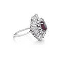thumbnail image 3 of 2.07Cttw Ruby & 3.10Cttw Diamond Cocktail Ring 18K White Gold Size 5.5, 3 of 5