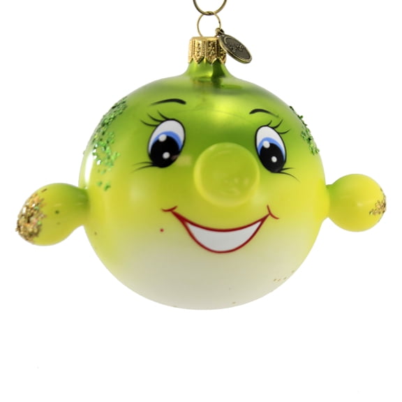 Stella Smiling Fish - 1 Glass Ornament 5.5 Inch, Glass - Christmas Ornament Swim 20032.