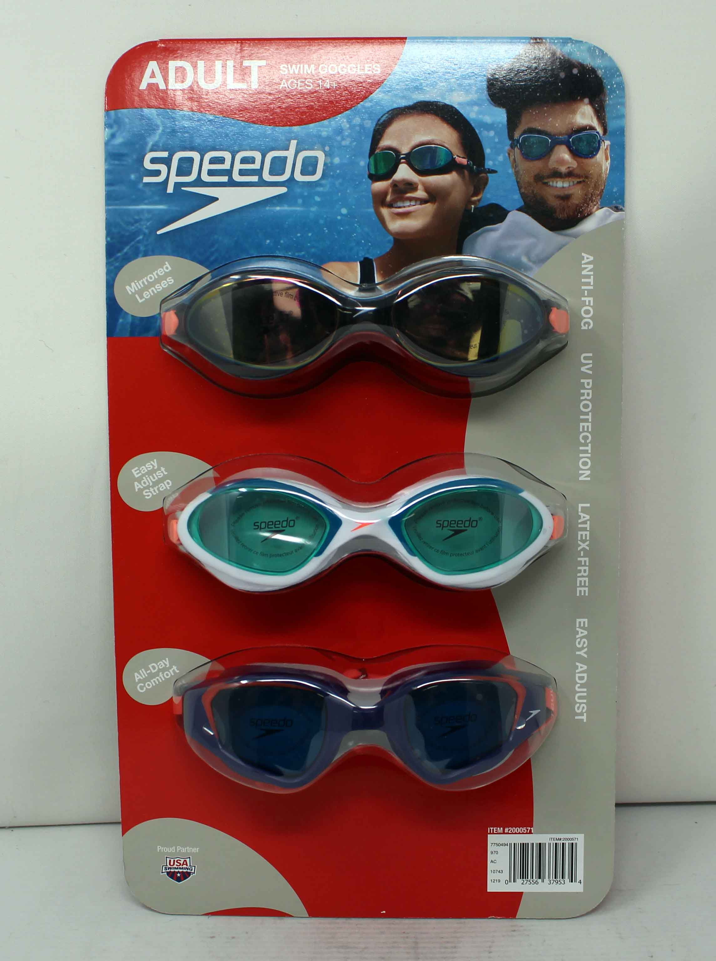 Speedo Adult Swim Goggles Assorted Colors, Pack of Nigeria Ubuy