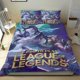 thumbnail image 1 of League of Legends Conjunto de sábanas temático, trío de piezas, cómodo y amigable con la piel, diseño único, regalo de decoración para el hogar para familiares, amigos y fans, 90 cm * 190 cm, 1 of 6
