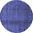 thumbnail image 1 of Ahgly Company Indoor Round Abstract Blue Modern Area Rugs, 6' Round, 1 of 4