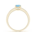thumbnail image 2 of Angara Natural 0.6 Ct. Aquamarine with Diamond Classic Ring in 14K Yellow Gold for Women (Ring Size: 3), 2 of 8