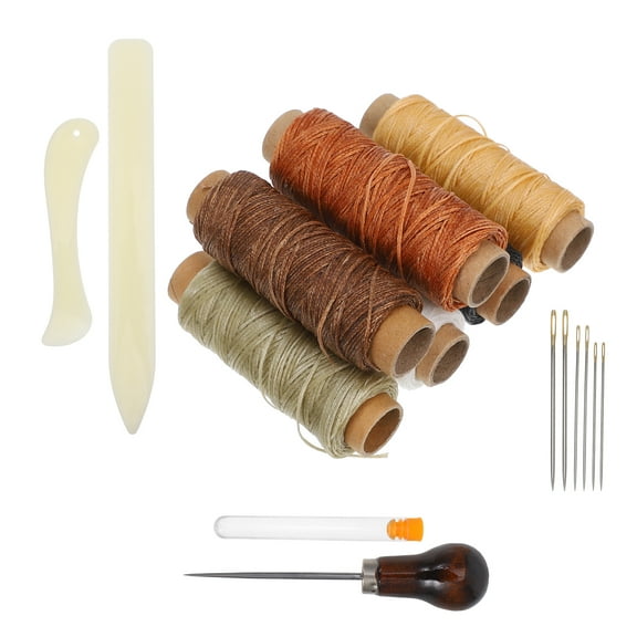 Leather Tool Set Leather Sewing DIY Book Binding Kit Sewing Awl Leather Thread for Hand Sewing