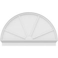 thumbnail image 3 of Ekena Millwork 54"W x 33-3/4"H x 2-3/4"P Half Round 4 Spoke Architectural Grade PVC Combination Pediment, 3 of 7