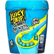Juicy Drop Gummies Dip N Stix, Gluten-Free, Gummy Candy, Assorted Flavors, Regular Size 3.4 oz, 1 Canister