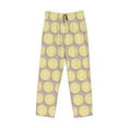 thumbnail image 6 of Uemuo Yellow Lemon Slices Pattern Men's Wide Leg Palazzo Lounge Pants with Pockets Light Weight Loose Comfy Casual Pajama Pants-, 6 of 9