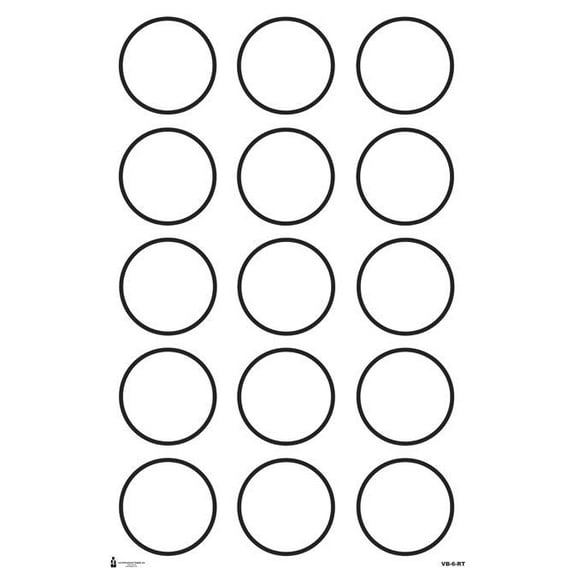 100 Pcs of Military 6" Dot Training Target (White) Size: 23" x 35"