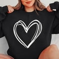 thumbnail image 6 of YOIAVAIOY Women Valentine's day Sweatshirts Couple Print Long Sleeve Crew Neck Casual Sweatshirt Winter Warm Pullover Tops Black M, 6 of 6
