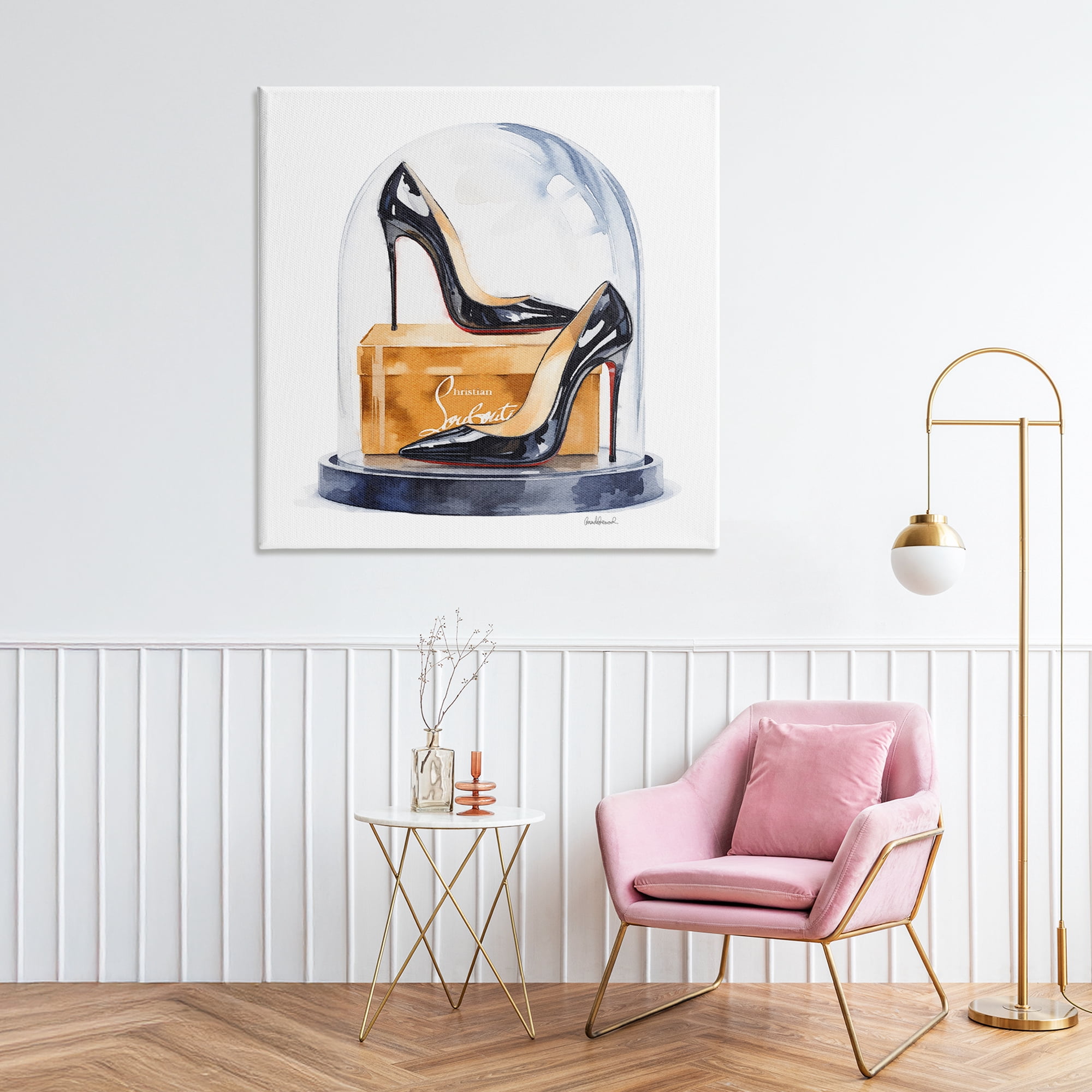 Stupell Industries Black High Heels Dome Canvas Wall Art, design by Amanda Greenwood