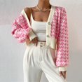thumbnail image 2 of Womens Cardigan Knitted Sweater New Solid Color Button Open Long Sleeve Light Weight Cardigan, 2 of 6