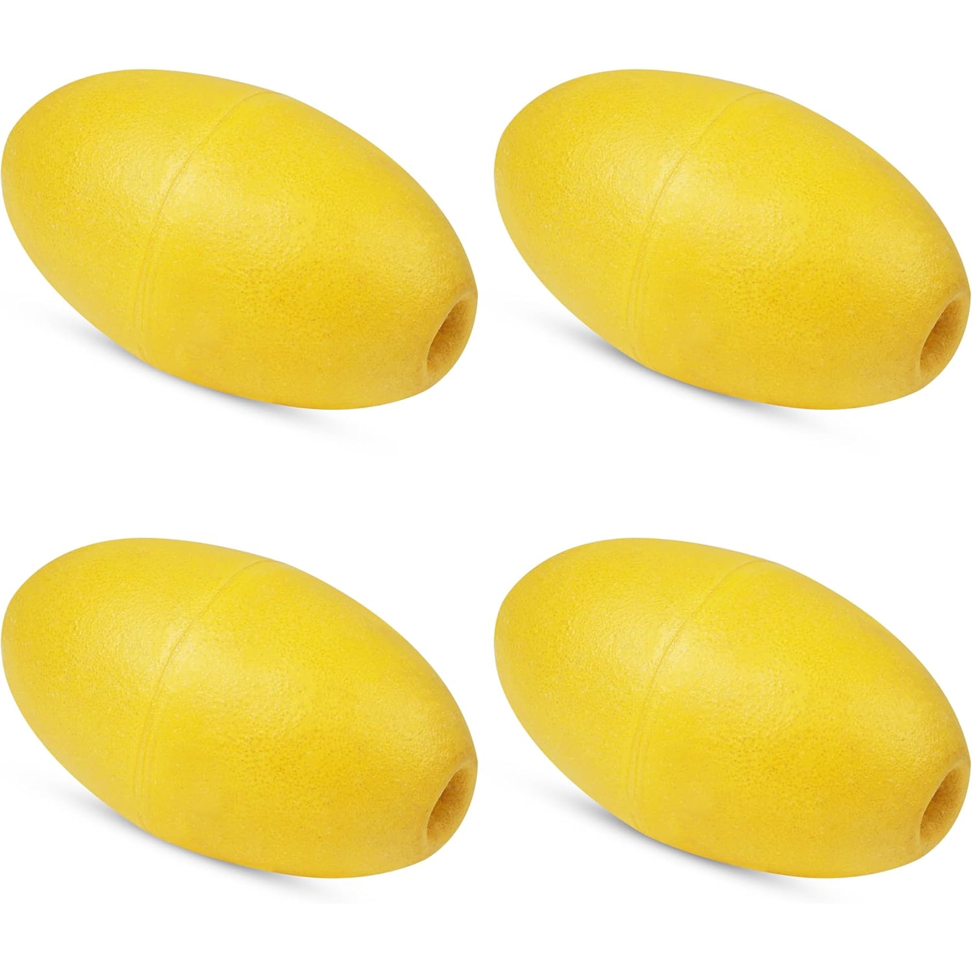 OROOTL Rope Floats Marine Buoy Floats,4pcs Crab Trap Floats Buoy Fishing Marker Buoys Oval Water Floats Ski Rope Floats for Boats Pool Kayak Crabbing Trail Dock,Yellow
