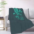 thumbnail image 2 of XMXT Throw Blankets, Game Sticker Handle Green Pattern Bed Blanket for Bedroom Sofa, 50 x 70 inches Green, 2 of 9