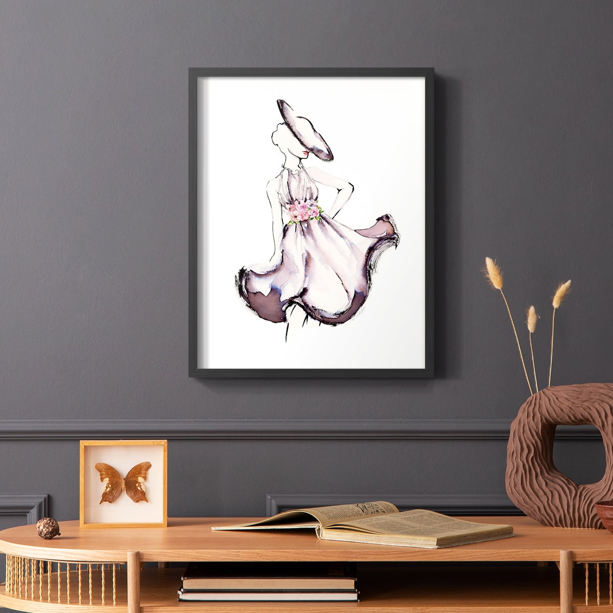 Strike A Pose II in Paper Solid Wood 22 x 28 Framed Print