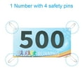 thumbnail image 3 of Tearproof Running Bib Numbers 7x4 Inch, 1-500 Race Competitor Numbers with Safety Pin for Marathon Sport, Multicolor, 3 of 7