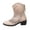 Beige Boots for Women, variant on Grid Perforated Square Heel Ankle Boots Women Back Zipper Suede Upper Summer Booties Beige 43