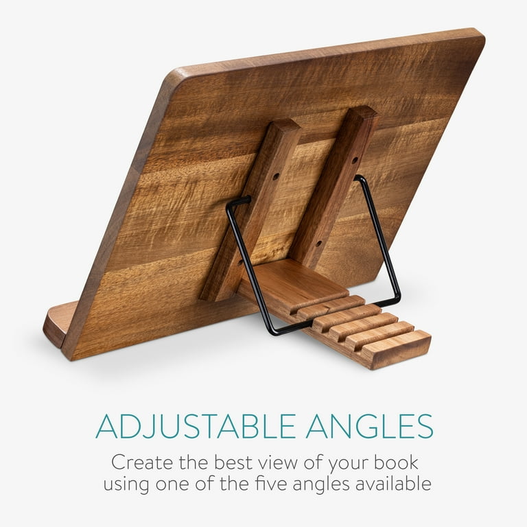 Book Stand Bamboo Book Holder Reading Hands Free Ergonomic - Temu