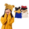 thumbnail image 2 of Women's Crochet Knitted Hat Vintage Styles Hat Cats Ears Shape Hat Stylish Hat for Winter Fashion brown, 2 of 5