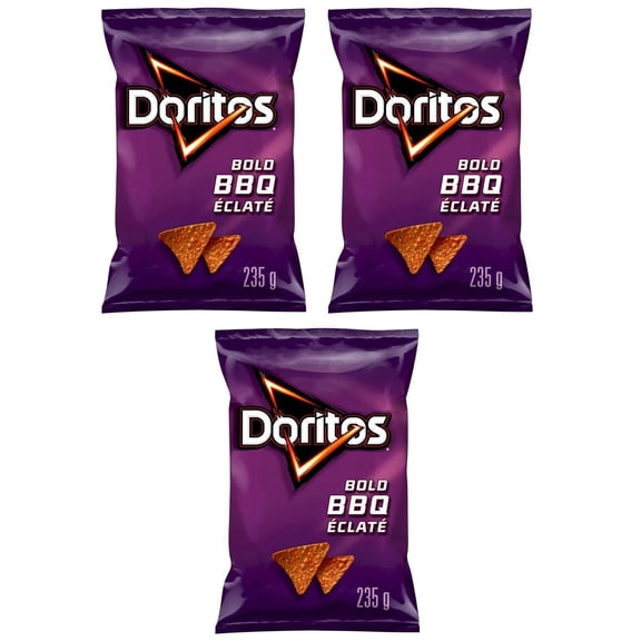 Doritos Bold BBQ Flavoured Tortilla Chips, 235g (3 Pack)