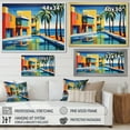 thumbnail image 4 of Designart "Palm Beach in Color Pop Art Vibes III" Nautical & Beach Floater Framed Wall Decor, 4 of 7