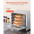 thumbnail image 2 of VEVOR Commercial Convection Oven, 66L/60Qt, Half-Size Conventional Oven Countertop, 1800W 4-Tier Toaster w/Front Glass Door, Electric Baking Oven with Tray & Wire Racks (120V, 5-15P Plug & Outlet), 2 of 9
