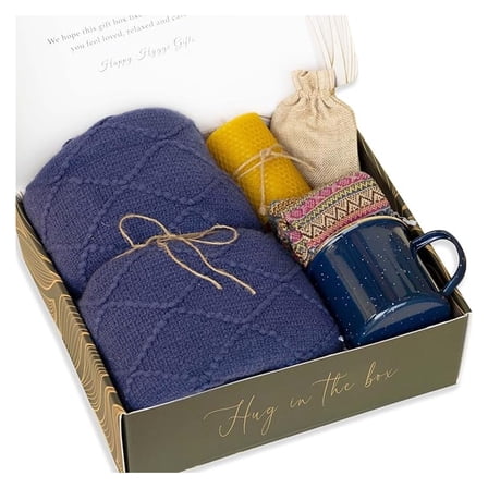 Men's Fall Gift Basket - Cozy Recovery Care Package with Blanket, Mug & Socks | Get Well Soon, Birthday, Post Surgery Gifts for Him