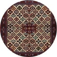 thumbnail image 1 of Ahgly Company Indoor Round Traditional Deep Red Persian Area Rugs, 4' Round, 1 of 6