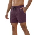 thumbnail image 3 of Men's Athletic Workout Lightweight Quick Dry Shorts Drawstring Elastic Waist Summer Shorts with Pockets, 3 of 3