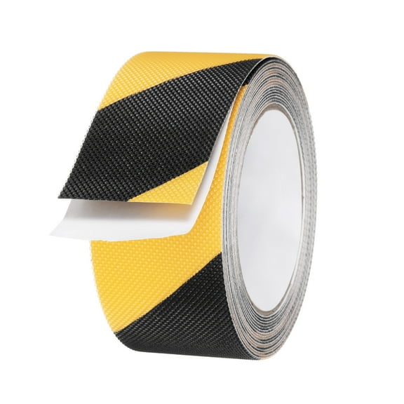 Non Grid Tape 2 in x 16.5ft PEVA Checkered Non Slip Skid Tape for Stairs Treads, Yellow/Black