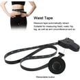 thumbnail image 3 of Black 150cm / 60in Body Waist Measuring Tape, Accurate Head Hips Legs Retractable Measure Tape for Gym School & Home, Body Soft Ruler for Waist Tracking, 3 of 5