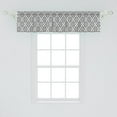 thumbnail image 2 of Ambesonne Geometric Valance Pack of 2, Traditional Floral Boho, 54"X12", Charcoal Grey White, 2 of 4