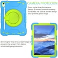 thumbnail image 5 of iPad 10.9 inch Case 2022, Allytech 360 Degree Rotatable Kickstand Pencil Holder Protective Case with Adjustable Detachable Shoulder Strap Kids-Friendly Case for iPad 10th Gen 2022, Blue + Green, 5 of 8