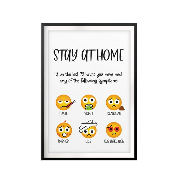 Designs ByLITA Stay Away Emoji 5 x 7 UNFRAMED Print Emoji Wall Art