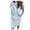 a-225Blue59, variant on VNKIDY Womens Crew Neck Short Sleeve Midi Sheath Dress With Striped Print Self Tie Waist Belt Side Pockets Bodycon Fit For Office Wear Date Casual Summer Wear Lightweight Dress