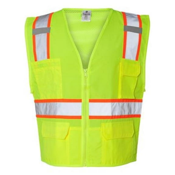 ML Kishigo B76729171 Ultra-Cool Solid Front Vest with Mesh Back, Lime - 5XL