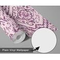 thumbnail image 6 of S4Sassy Distressed Geometric Wallpaper- Purple Wall Covering, 25" X 360" Self-Adhesive Vinyl Walls Paper, Wall Wrap, Easy Diy Walls Covering For Farmhouse Bedroom, Living Room, Living Spaces, 6 of 9