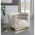 thumbnail image 2 of Meridian Furniture Bellini 18"H Velvet Accent Chair in Cream, 2 of 6