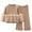 Khaki, variant on 2-Piece Beige Outfit Set for Kids Little Girl 1-8Y: Soft Polyester Faux Faux Fur Cable Knit Sweater & Flared Pants with Flower Embellishments,Size 1-2T