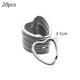 thumbnail image 2 of Llavero plano de Metal de 20 piezas, llavero de Metal creativo DIY plateado, llavero con aro, 2 of 5