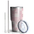 thumbnail image 2 of 30oz Pioneer Flower Floral Print Pattern Tumbler, Double Wall Vacuum Insulated Cup, BPA-Free Leak Proof Lid & Reusable Straws, Hot 12h, Cold 34h, 2 of 6