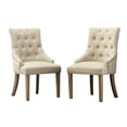 thumbnail image 5 of 2pcs Tan Button Solid Wood Wingback Terrace Chairs - Outdoor Comfort Of 2 Reading Peaceful, 5 of 6