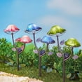 thumbnail image 3 of The Lakeside Collection Double Mushroom Solar Stakes, Green, 3 of 5