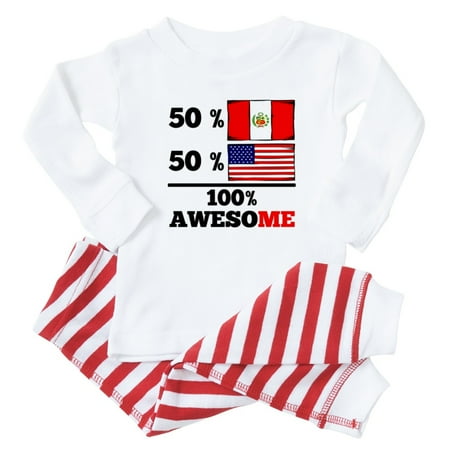 

CafePress - Half Peruvian Half American - Toddler Long Sleeve Pajama set